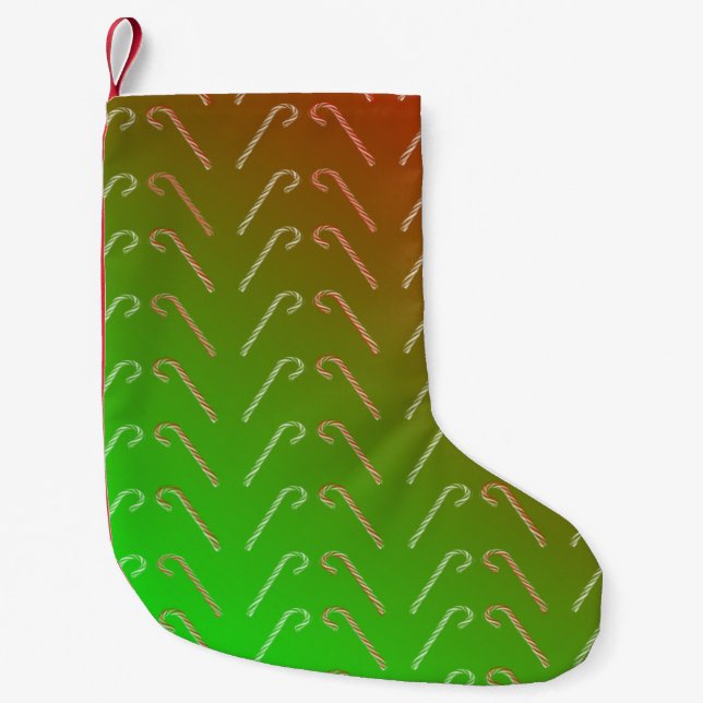 Candy Cane Small Christmas Stocking (Front)