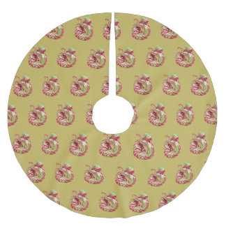 CANDY CANE SNAKE on VEGAS GOLD tree skirt