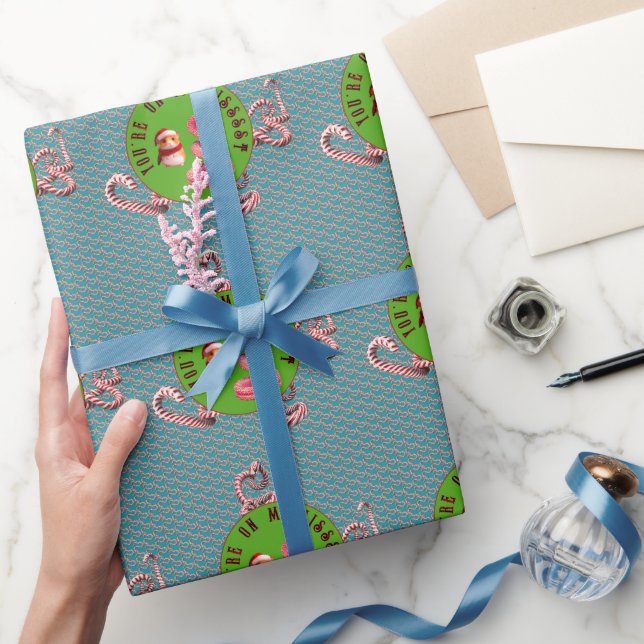 CANDY CANE SNAKES wrapping paper (Gifting)