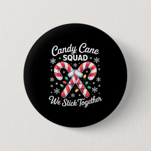 Candy Cane Squad Cute Christmas Matching Design 2 Inch Round Button
