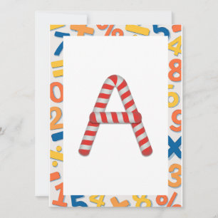 Candy Cane Stripe Flashcard A