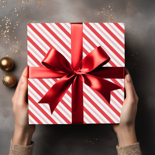 Candy Cane Stripe Pattern Wrapping Paper