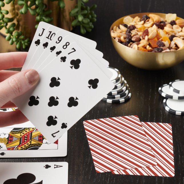 Candy Cane Stripe Playing Cards (In Situ)