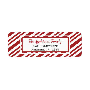 Candy Cane Stripe   Return Address