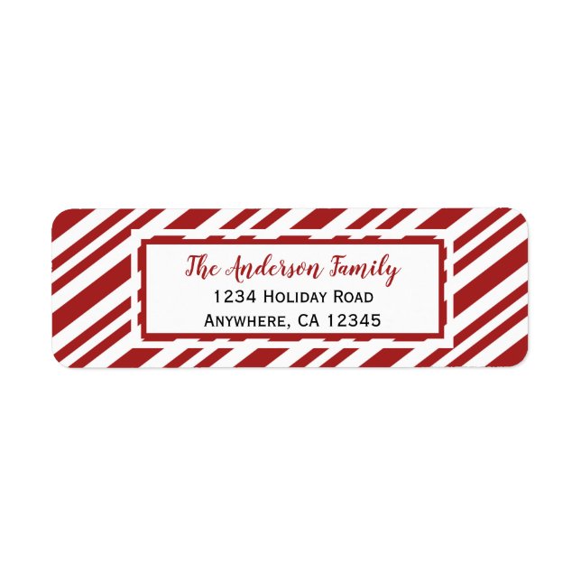 Candy Cane Stripe | Return Address (Front)