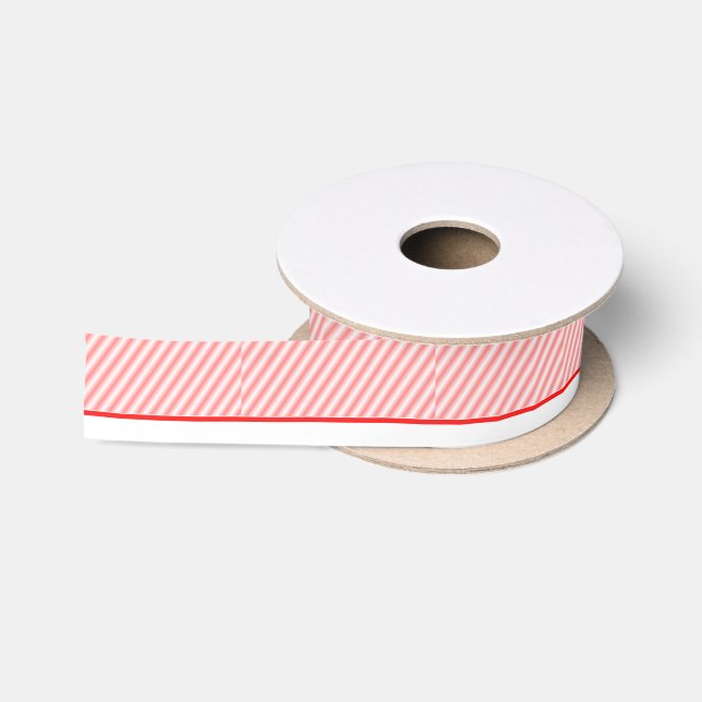 Candy Cane Stripe Ribbon Satin Ribbon (Spool)