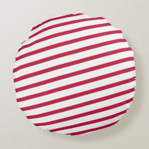 candy cane stripe round pillow