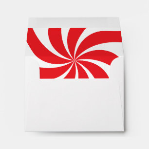 Candy Cane Stripe & Swirl Envelope