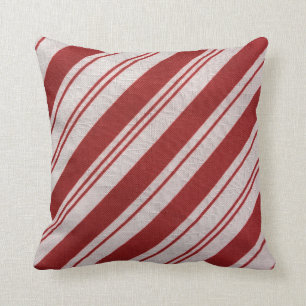 Candy Cane Stripe Throw Pillow
