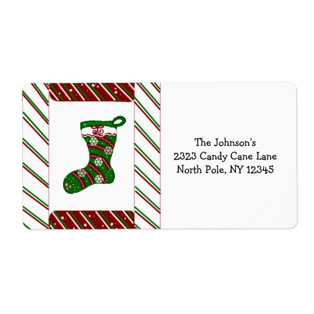 Candy Cane Stripes and Christmas Stocking (Front)
