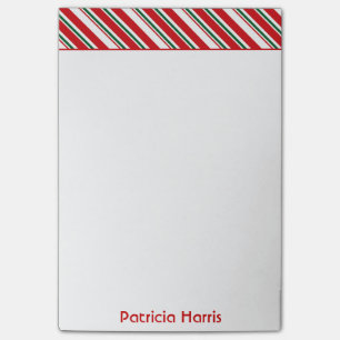 Candy Cane Stripes Christmas Post-it Notes