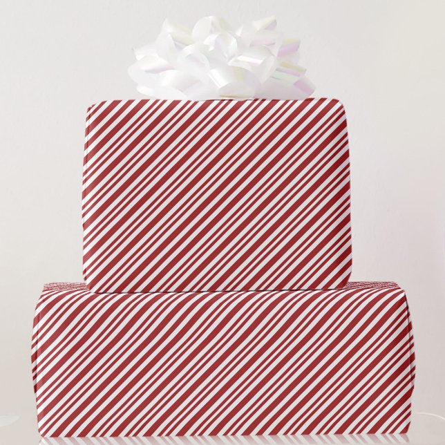 Candy Cane Stripes Country Red & White Wrapping Paper (Creator Uploaded)