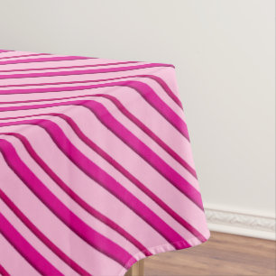 Candy Cane Stripes in Peppermint Pink Tablecloth