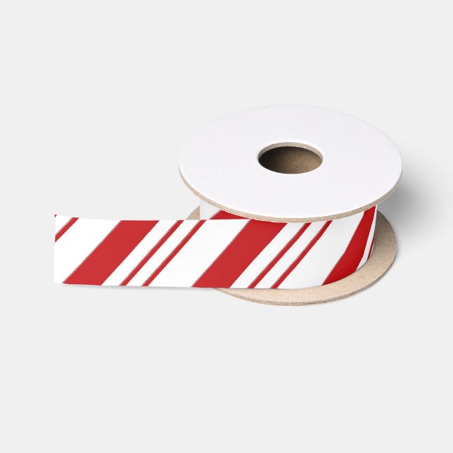 Candy Cane Stripes Satin Ribbon (Spool)