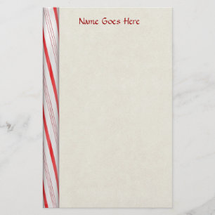 Candy Cane Stripes Stationery