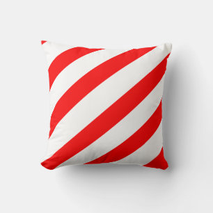 Candy Cane Stripes Throw Pillow