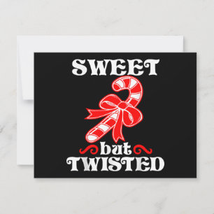 Candy Cane Sweet But Twisted Funny Christmas Holiday Card