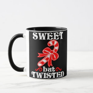 Candy Cane Sweet But Twisted Funny Christmas Mug