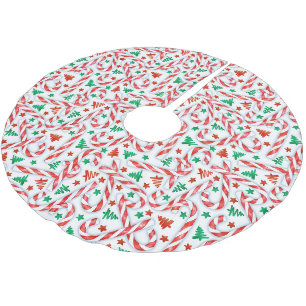 Candy Cane Sweetness Brushed Polyester Tree Skirt