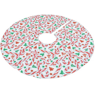 Candy Cane Sweetness Brushed Polyester Tree Skirt