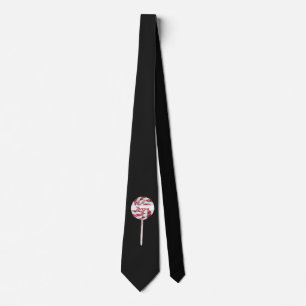Candy Cane Swirl Lollipop with Name  Tie