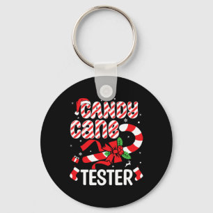 Candy Cane Tester Crew - Funny Christmas Holiday M Keychain