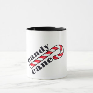 Candy Cane Text  Mug