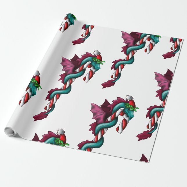 Candy Cane Thief  Wrapping Paper (Unrolled)