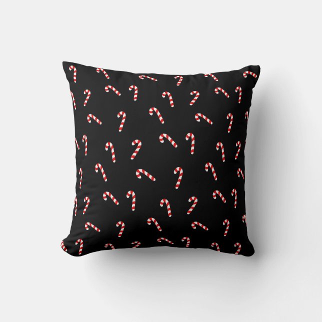 Candy Cane Throw Pillow (Front)