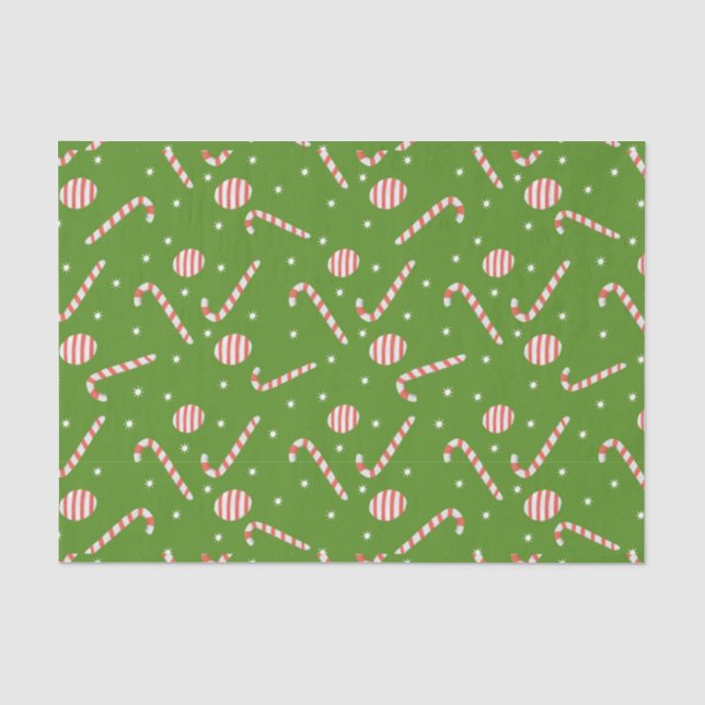 Candy Cane Tissue Paper (Front)