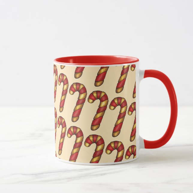 Candy Cane Twist Christmas Cookie Holiday Baking Mug (Right)