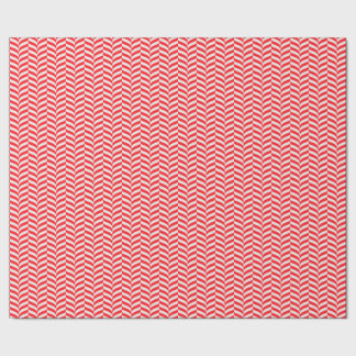Candy Cane Twist Geometric Retro Chevron Pattern Wrapping Paper