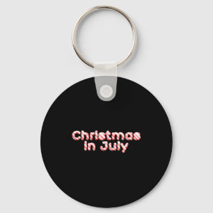 Candy Cane Tygraphy Christmas In July T Shirt Keychain