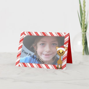 Candy-Cane Wayne Deer Holiday Card
