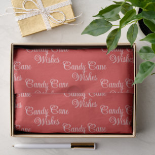 Candy Cane Wishes Classic Candy-Cane Red Gift Tissue Paper
