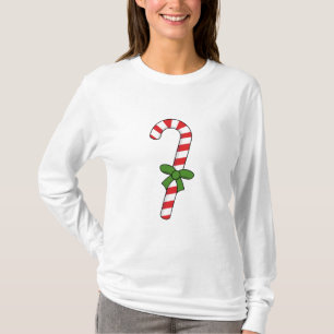 Candy Cane with Green Ribbon T-Shirt