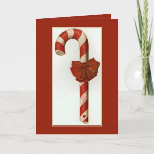 Candy Cane with Love Holiday Card (Front)