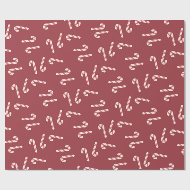 Candy Cane Wrapping Paper (Flat)