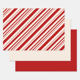 Candy Cane Wrapping Paper Sheet
