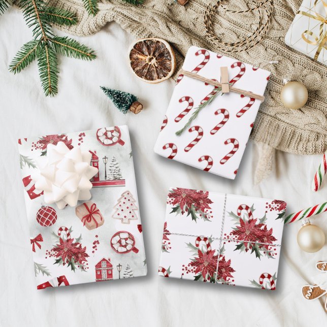 Candy Cane Wrapping Paper Sheet (Creator Uploaded)