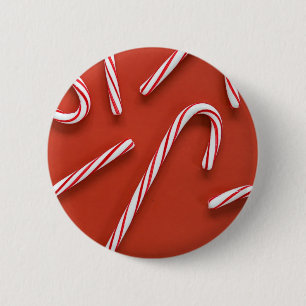 Candy Canes 2 Inch Round Button