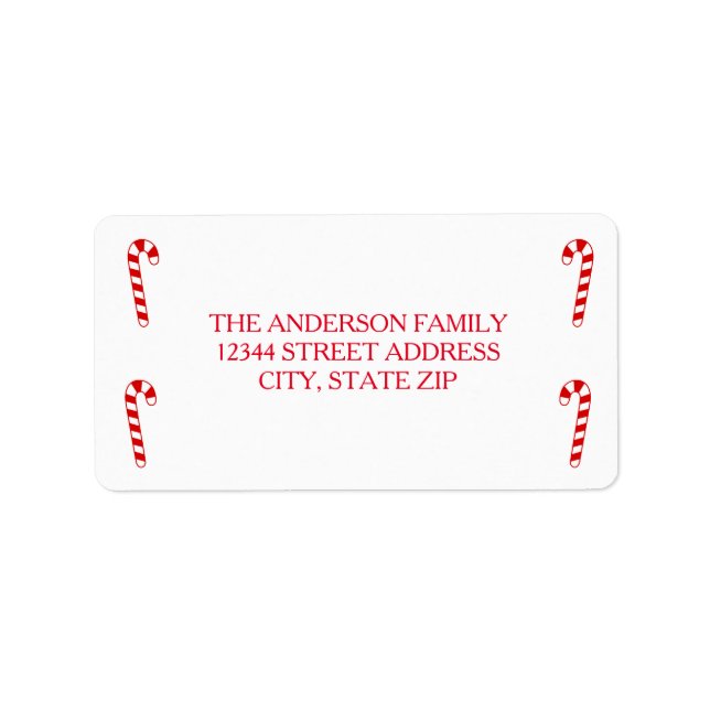 Candy Canes - Address Label (Front)