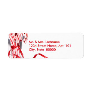 Candy Canes Address Labels