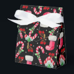 Candy Canes and  Christmas Stockings Favor Box<br><div class="desc">Save the wrapping paper and use this small gift box instead.</div>