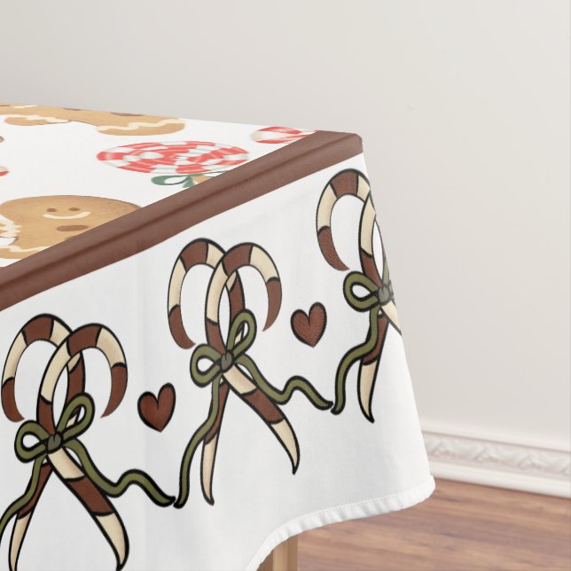 Candy Canes And Gingerbread Cookies Tablecloth (In Situ)