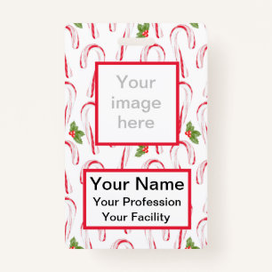 Candy Canes and Holly Badge