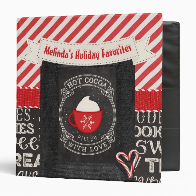 Candy Canes and Hot Cocoa Recipe Binder (Front/Inside)