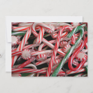 Candy Canes and Peppermints Christmas Holiday Card