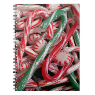 Candy Canes and Peppermints Christmas Holiday Notebook