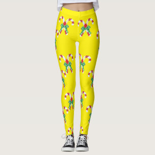 Candy canes and ribbon leggings